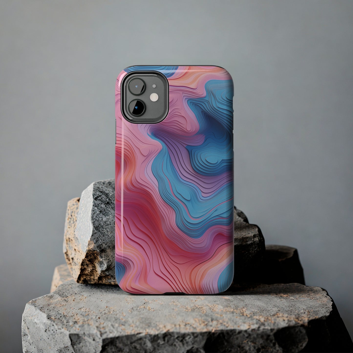 Topographical #02, iPhone 7, 8, X, 11, 12, 13, 14, 15+ case.