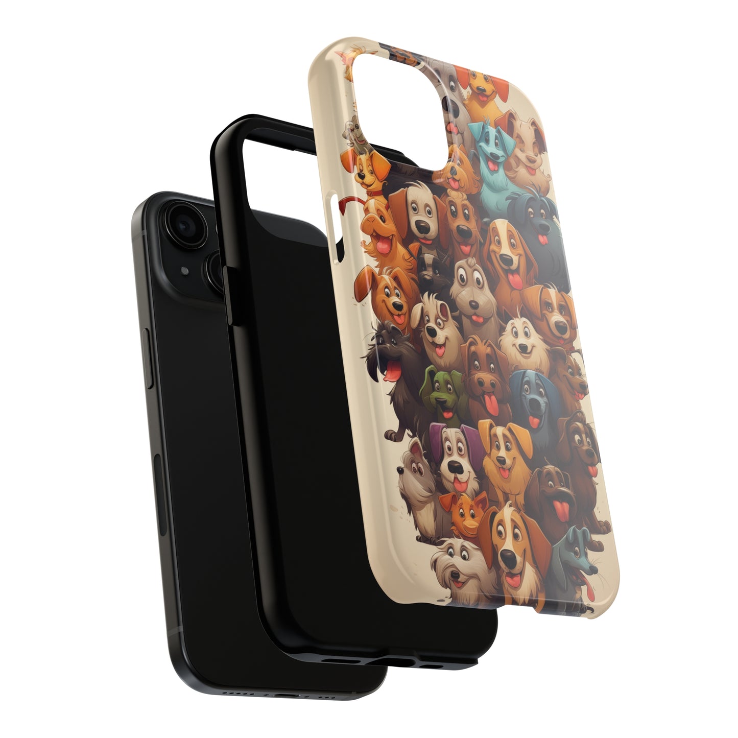 100 Dogs, iPhone 7, 8, X, 11, 12, 13, 14, 15+ case.