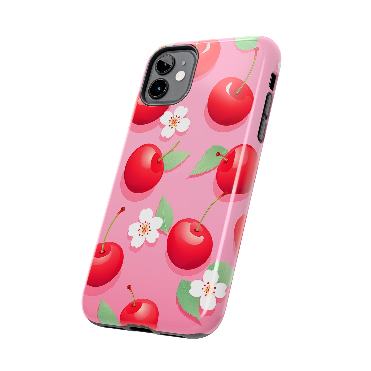 Cherries and Cherry Blossoms #03, iPhone 7, 8, X, 11, 12, 13, 14, 15+ case.