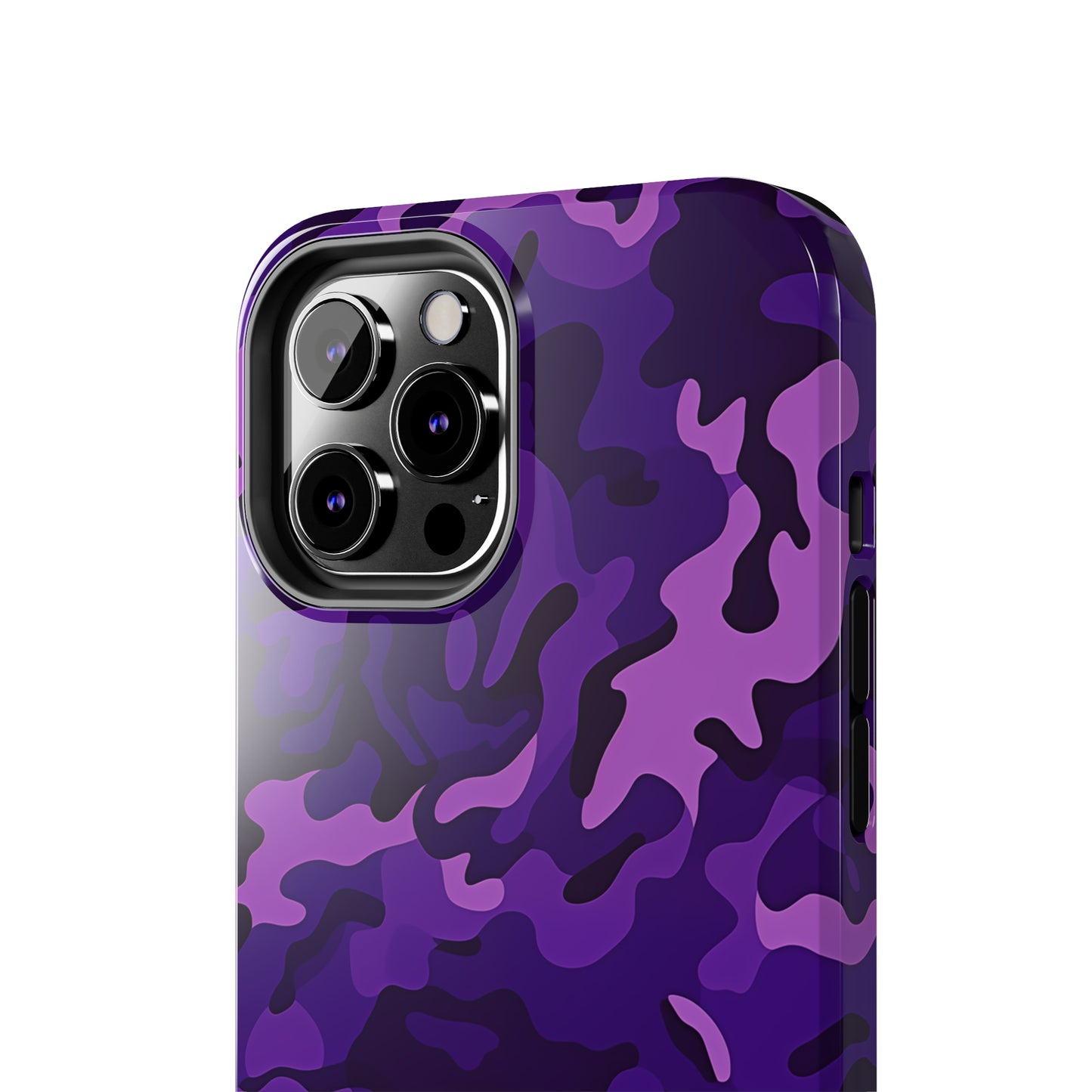 Purple Camouflage, iPhone 7, 8, X, 11, 12, 13, 14, 15+ case.