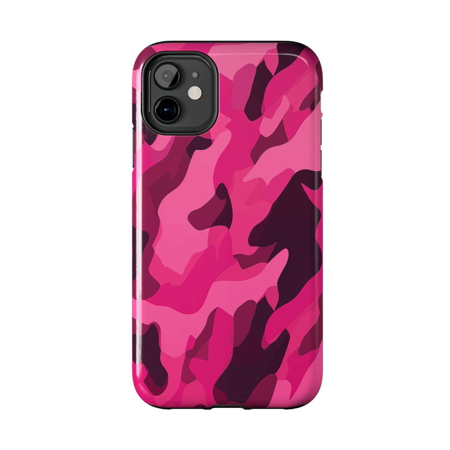 Pink Camouflage, iPhone 7, 8, X, 11, 12, 13, 14, 15+ case.