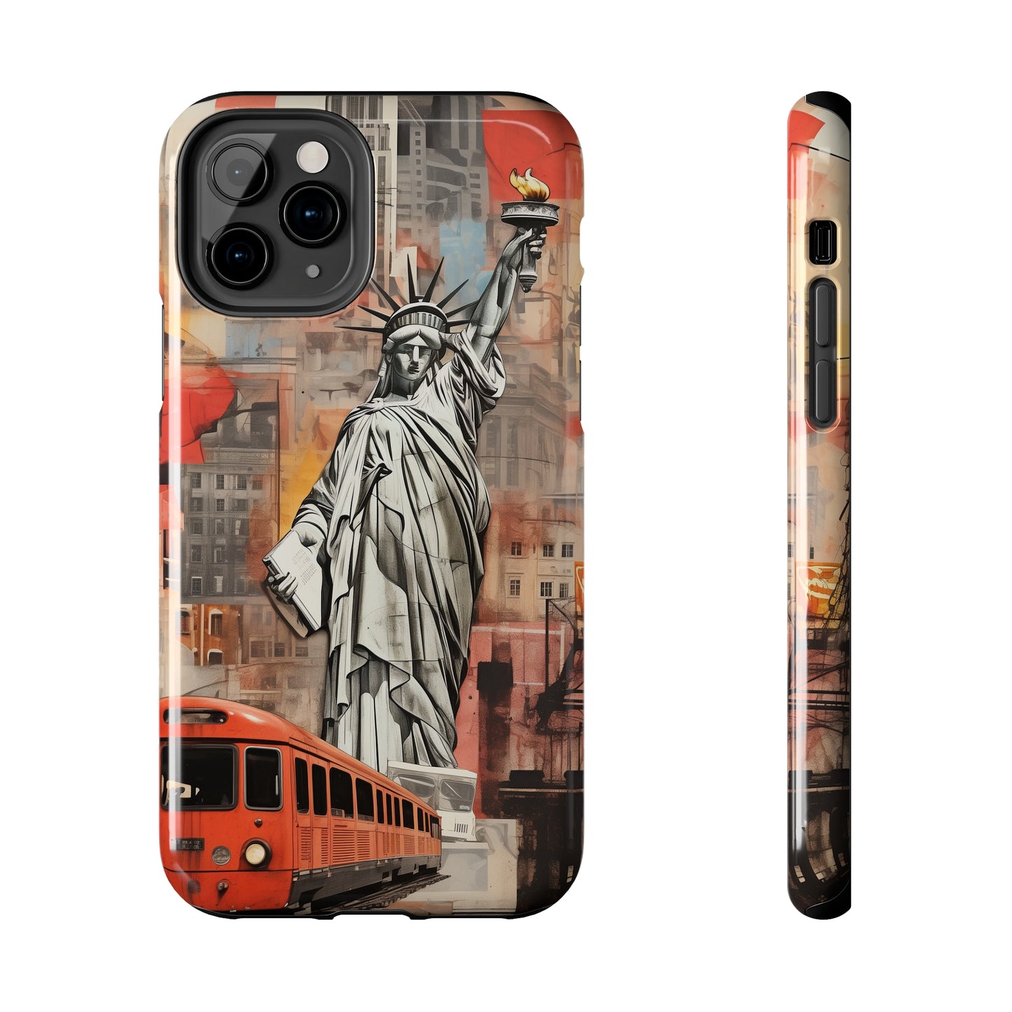 New York City, Statue of Liberty, iPhone 7, 8, X, 11, 12, 13, 14, 15+ case.