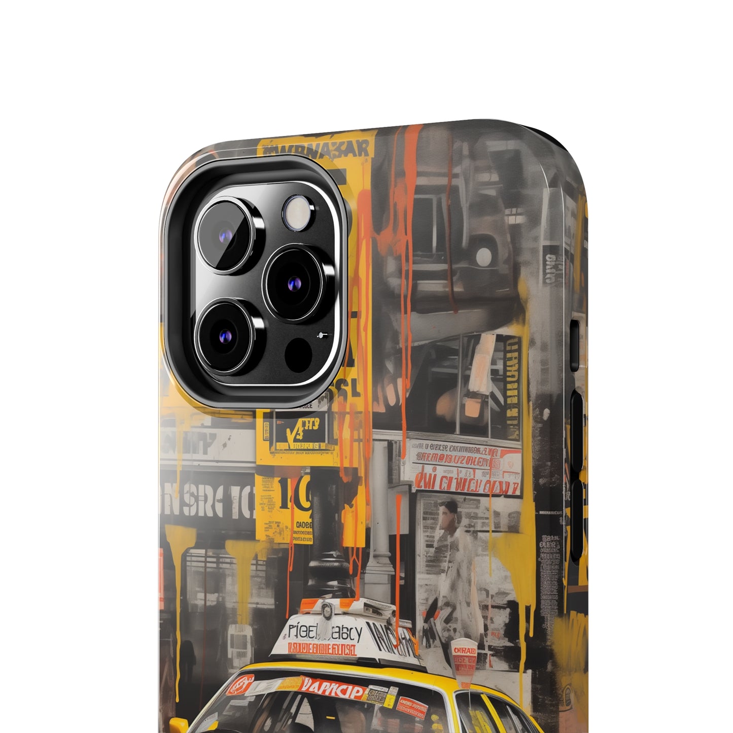 New York City, taxi cab, iPhone 7, 8, X, 11, 12, 13, 14, 15+ case.