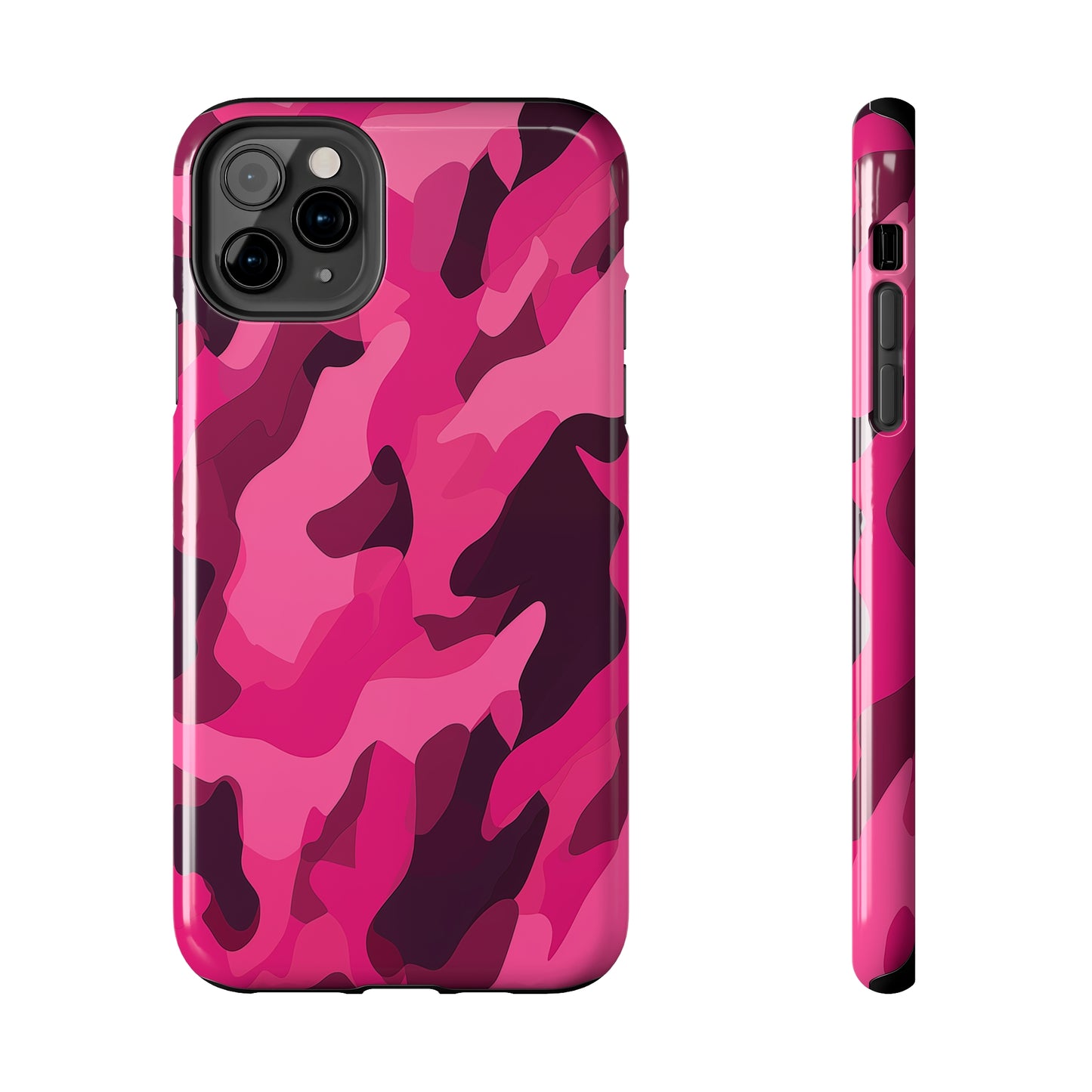 Pink Camouflage, iPhone 7, 8, X, 11, 12, 13, 14, 15+ case.