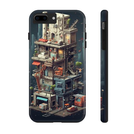 8-bit Complex #05, iPhone 7, 8, X, 11, 12, 13, 14, 15+ case.