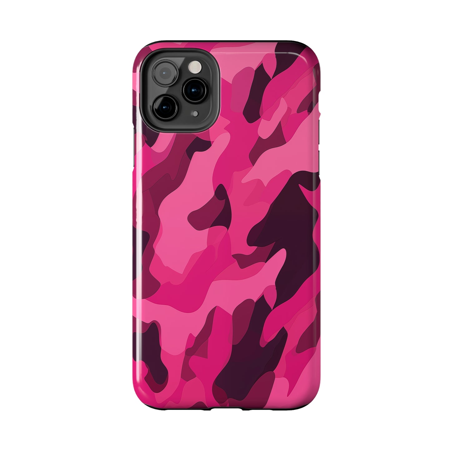 Pink Camouflage, iPhone 7, 8, X, 11, 12, 13, 14, 15+ case.