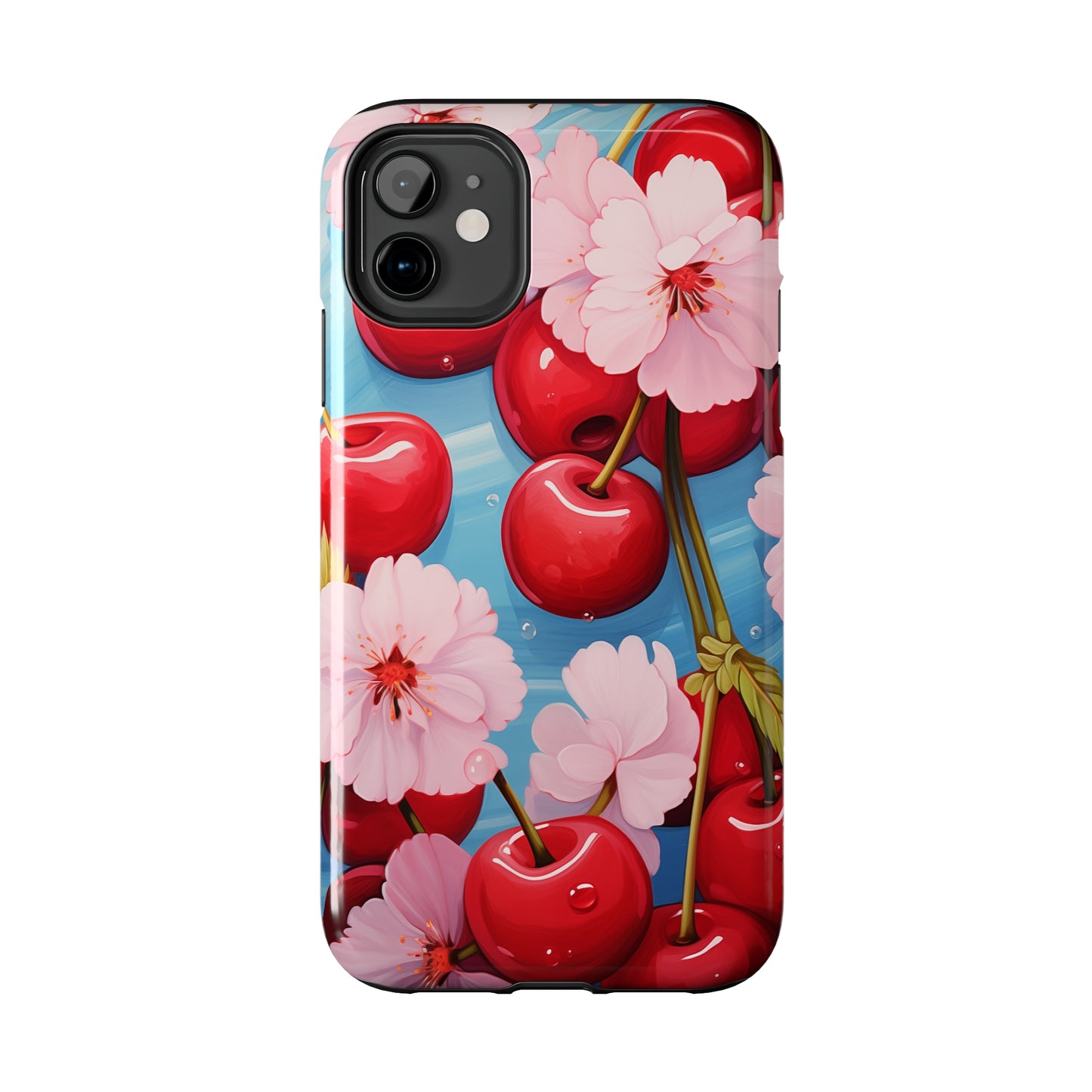 Cherries #04, iPhone 7, 8, X, 11, 12, 13, 14, 15+ case.