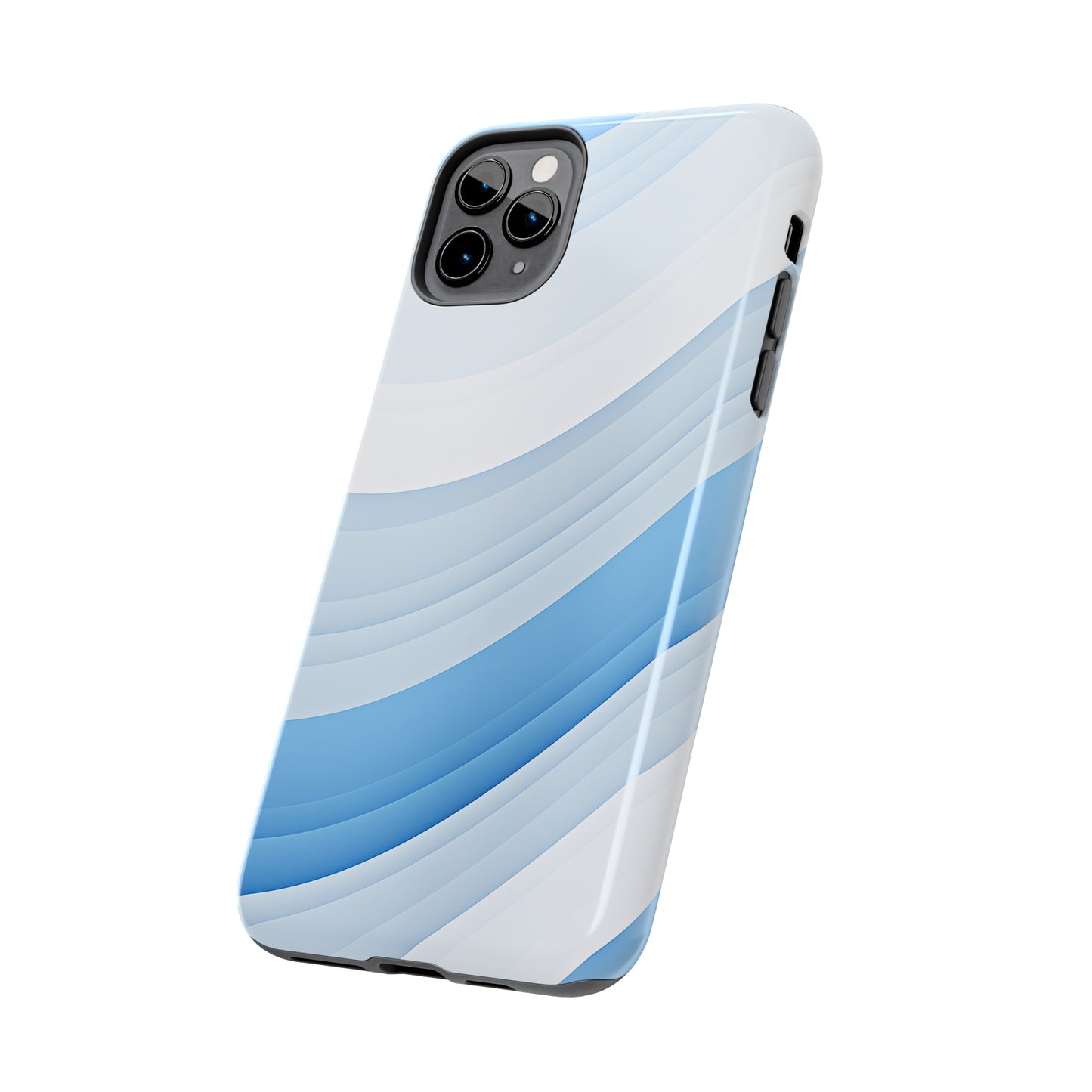 Blue Stripes #02, iPhone 7, 8, X, 11, 12, 13, 14, 15+ case.