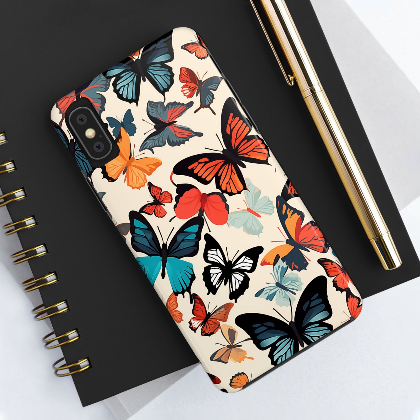 Butterflies #02, iPhone 7, 8, X, 11, 12, 13, 14, 15+ case.