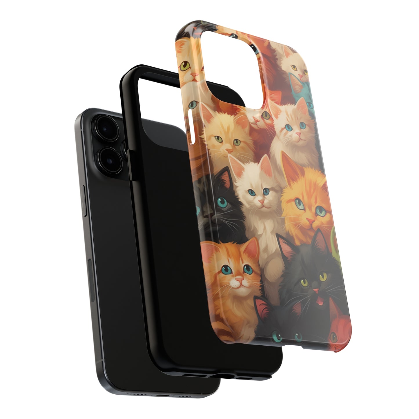 Kittens, iPhone 7, 8, X, 11, 12, 13, 14, 15+ case.