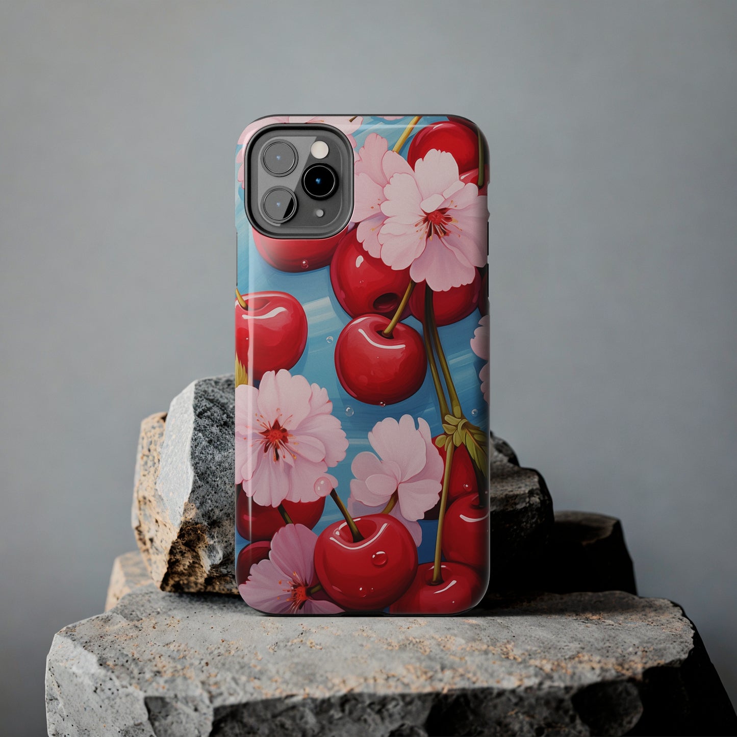 Cherries #04, iPhone 7, 8, X, 11, 12, 13, 14, 15+ case.