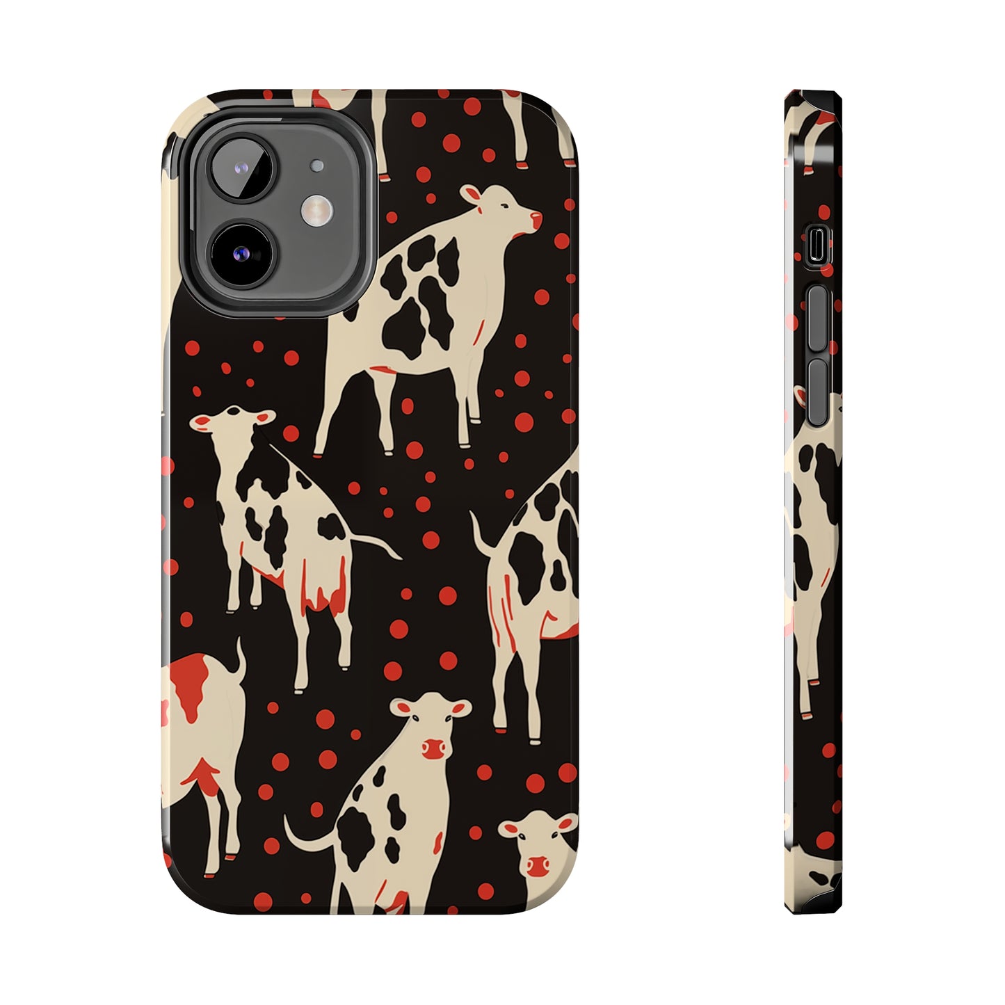 Cow pattern, iPhone 7, 8, X, 11, 12, 13, 14, 15+ case.