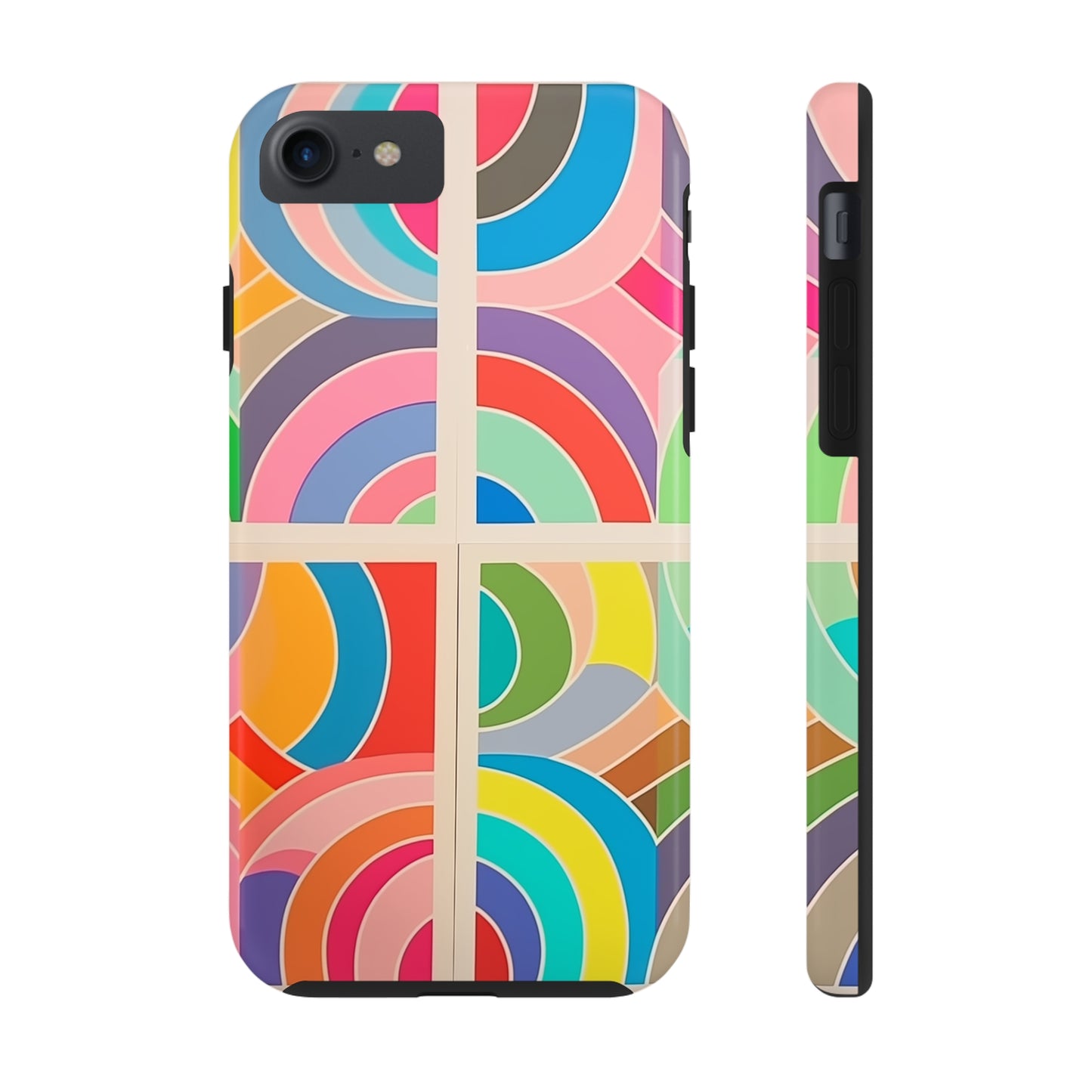 Abstract Colorful Lines, iPhone 7, 8, X, 11, 12, 13, 14, 15+ case.