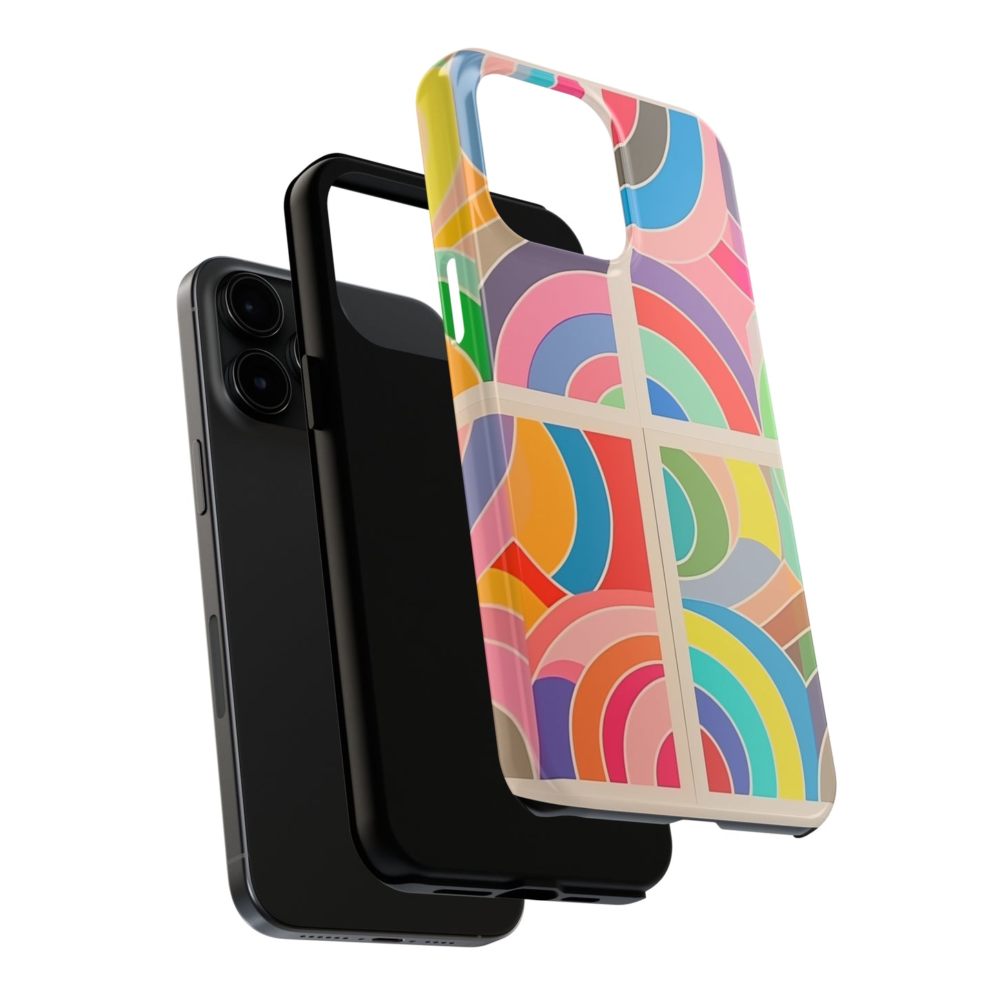 Abstract Colorful Lines, iPhone 7, 8, X, 11, 12, 13, 14, 15+ case.