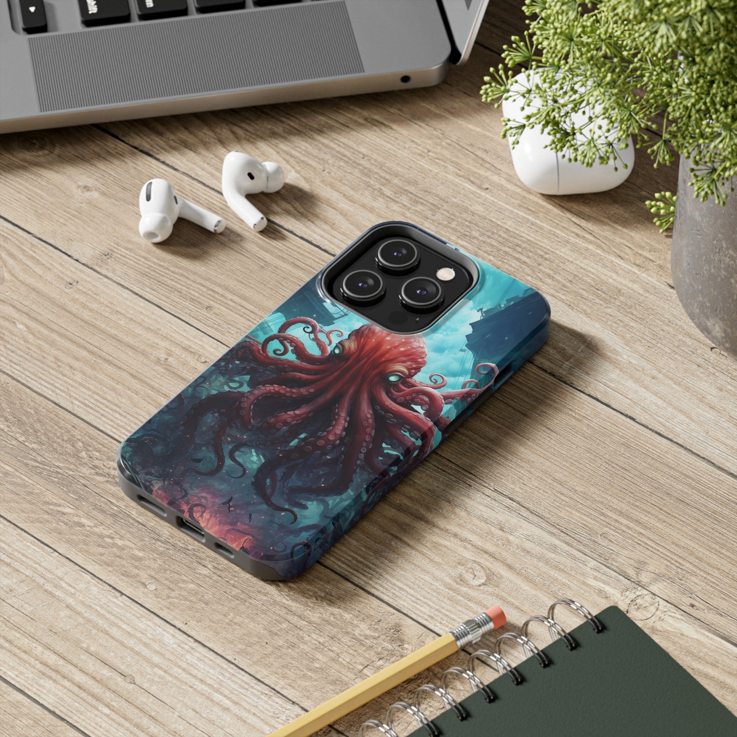 Octopus #01, iPhone 7, 8, X, 11, 12, 13, 14, 15+ case.