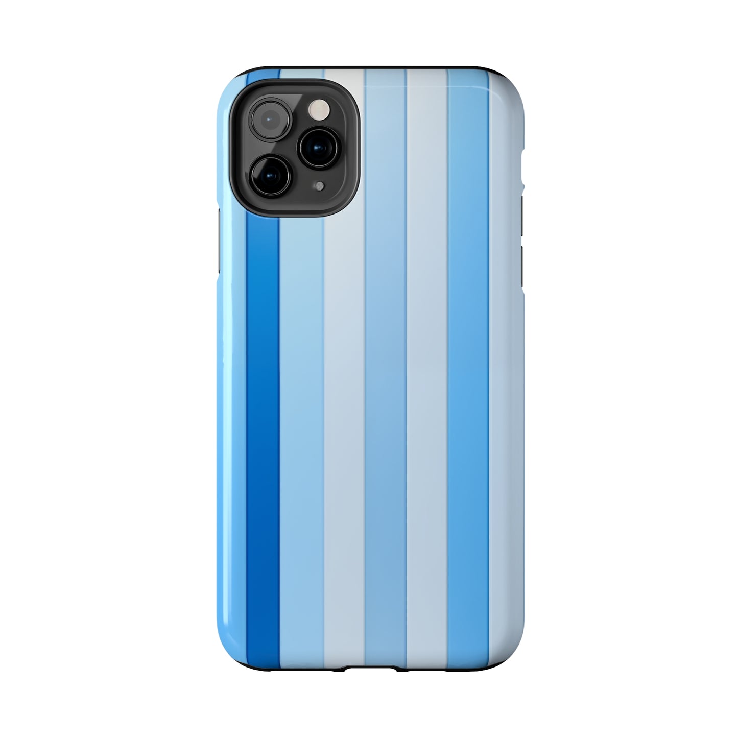 Blue stripes #01, iPhone 7, 8, X, 11, 12, 13, 14, 15+ case.