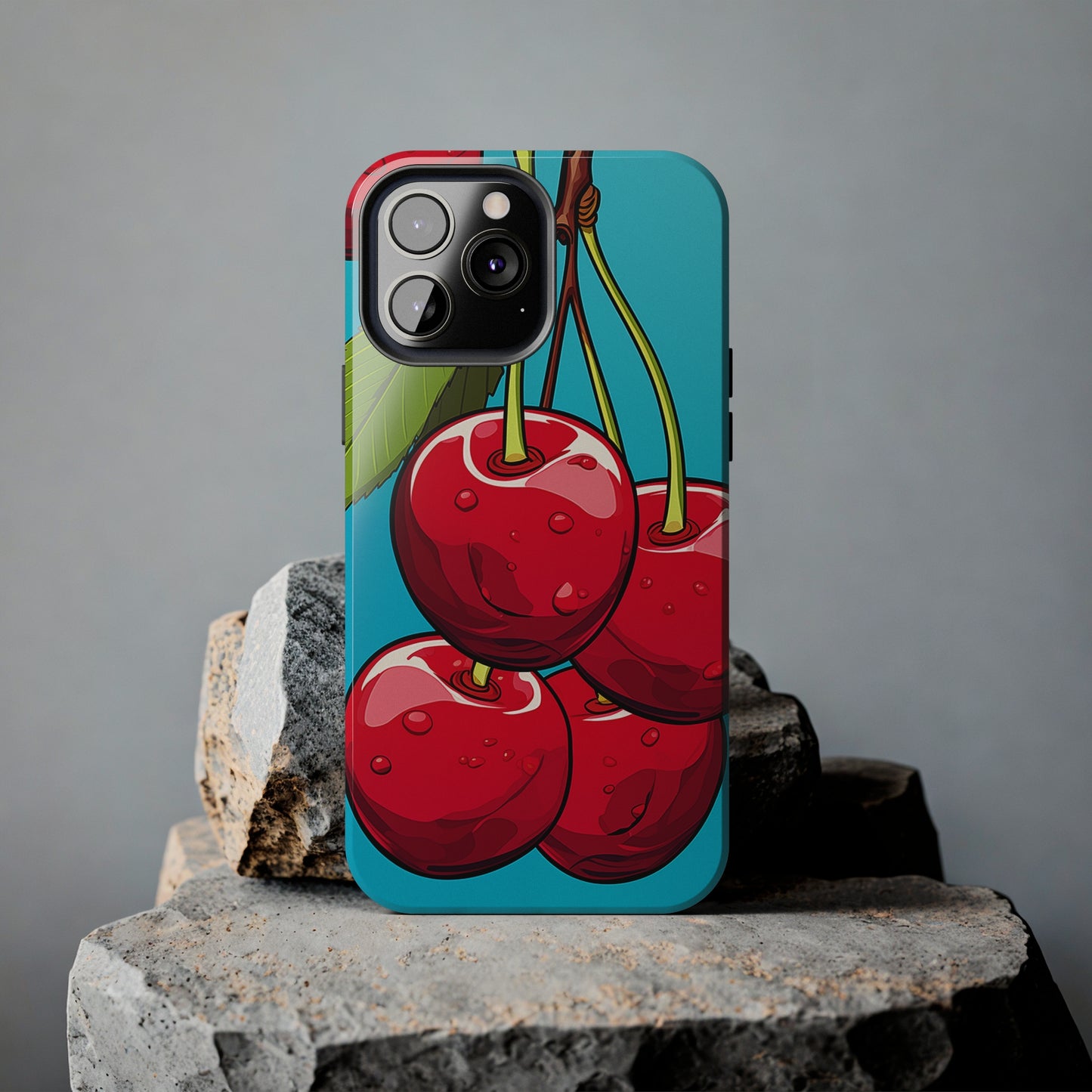 Cherries #09, iPhone 7, 8, X, 11, 12, 13, 14, 15+ case.