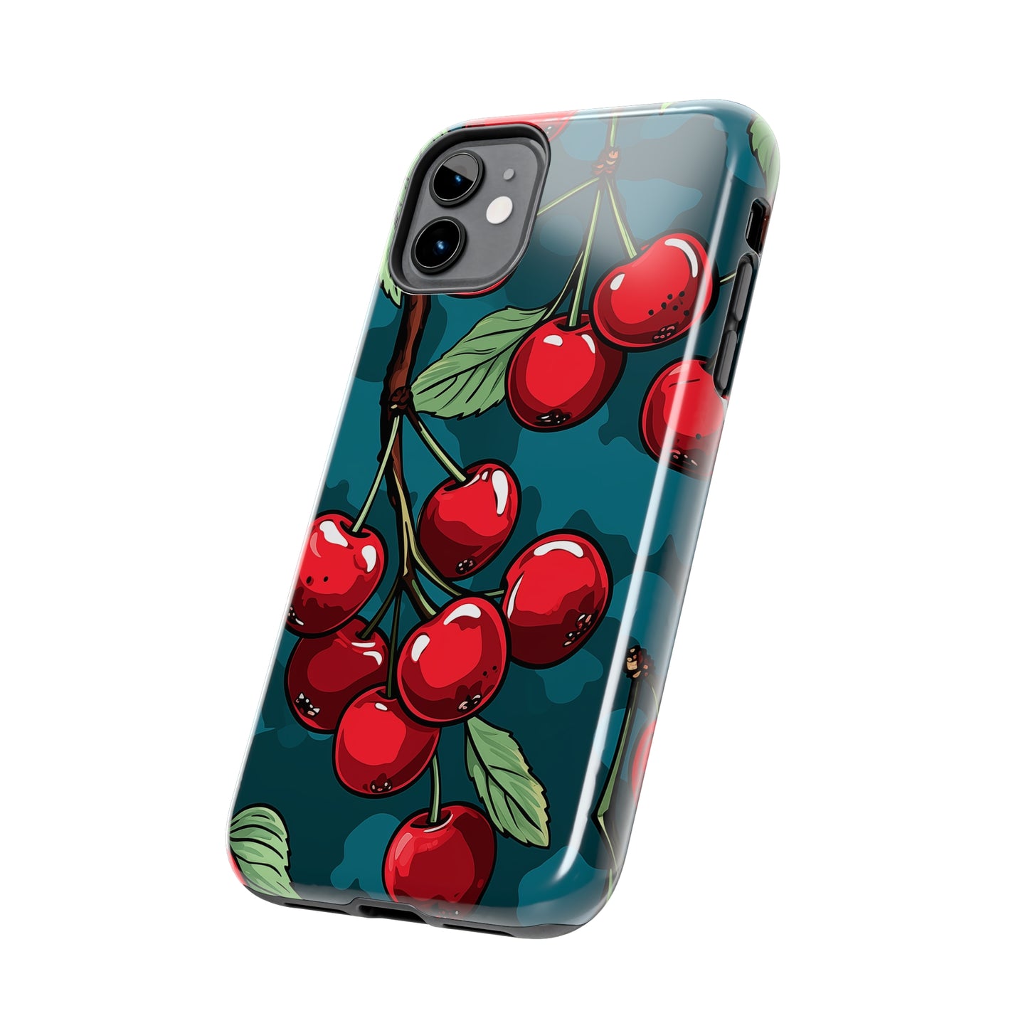 Cherries #10, iPhone 7, 8, X, 11, 12, 13, 14, 15+ case.