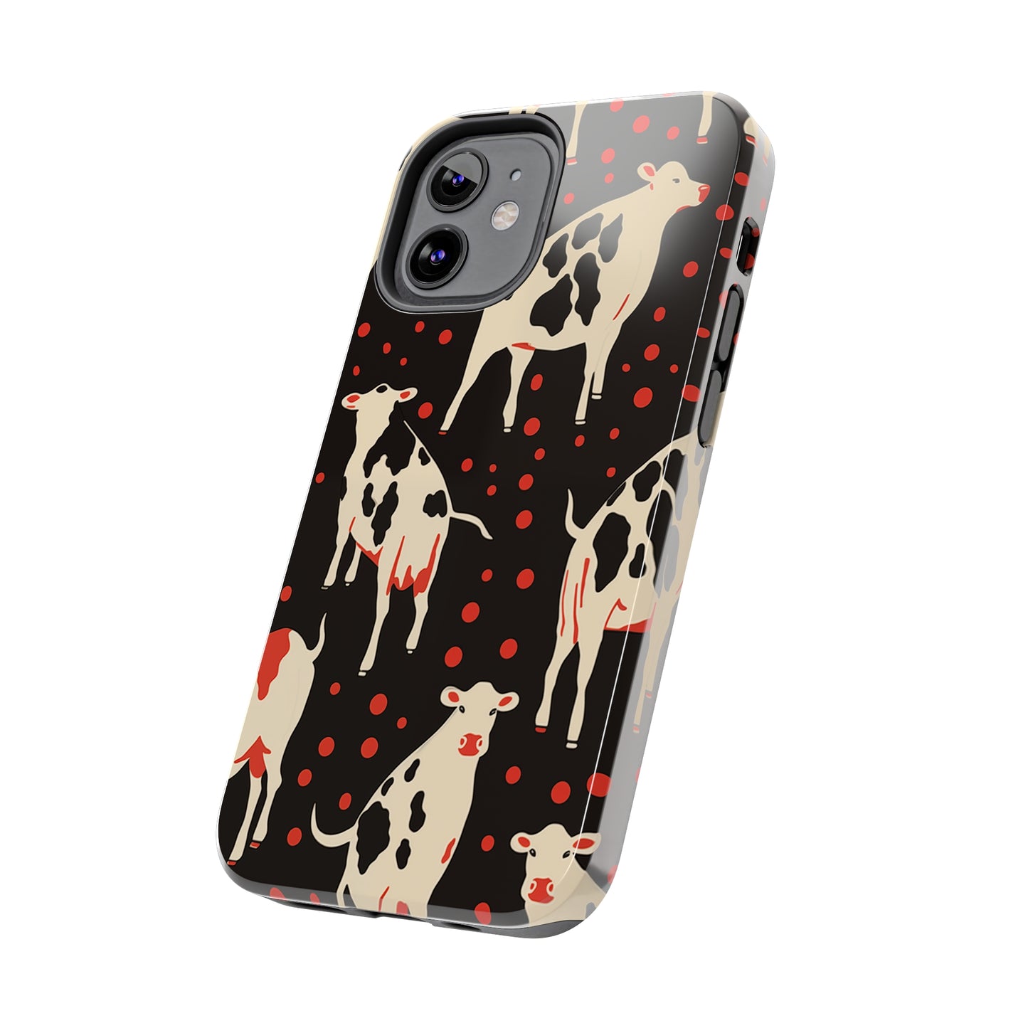 Cow pattern, iPhone 7, 8, X, 11, 12, 13, 14, 15+ case.