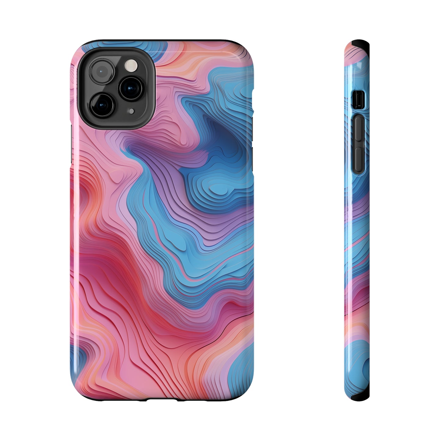 Topographical #02, iPhone 7, 8, X, 11, 12, 13, 14, 15+ case.