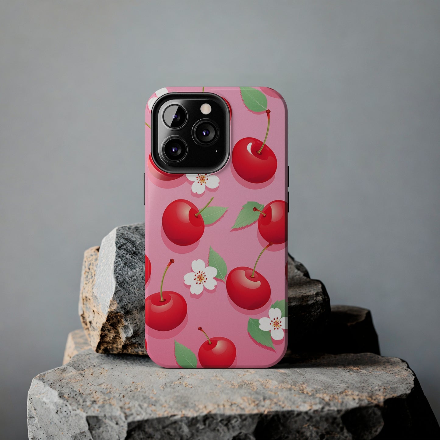 Cherries and Cherry Blossoms #03, iPhone 7, 8, X, 11, 12, 13, 14, 15+ case.