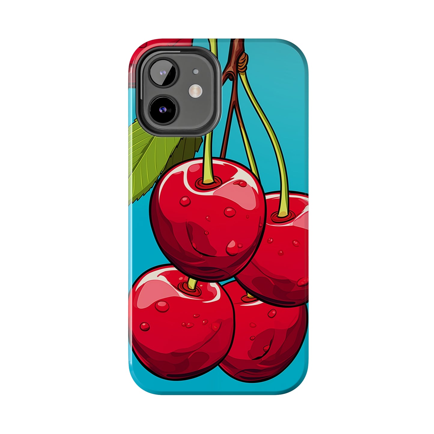 Cherries #09, iPhone 7, 8, X, 11, 12, 13, 14, 15+ case.