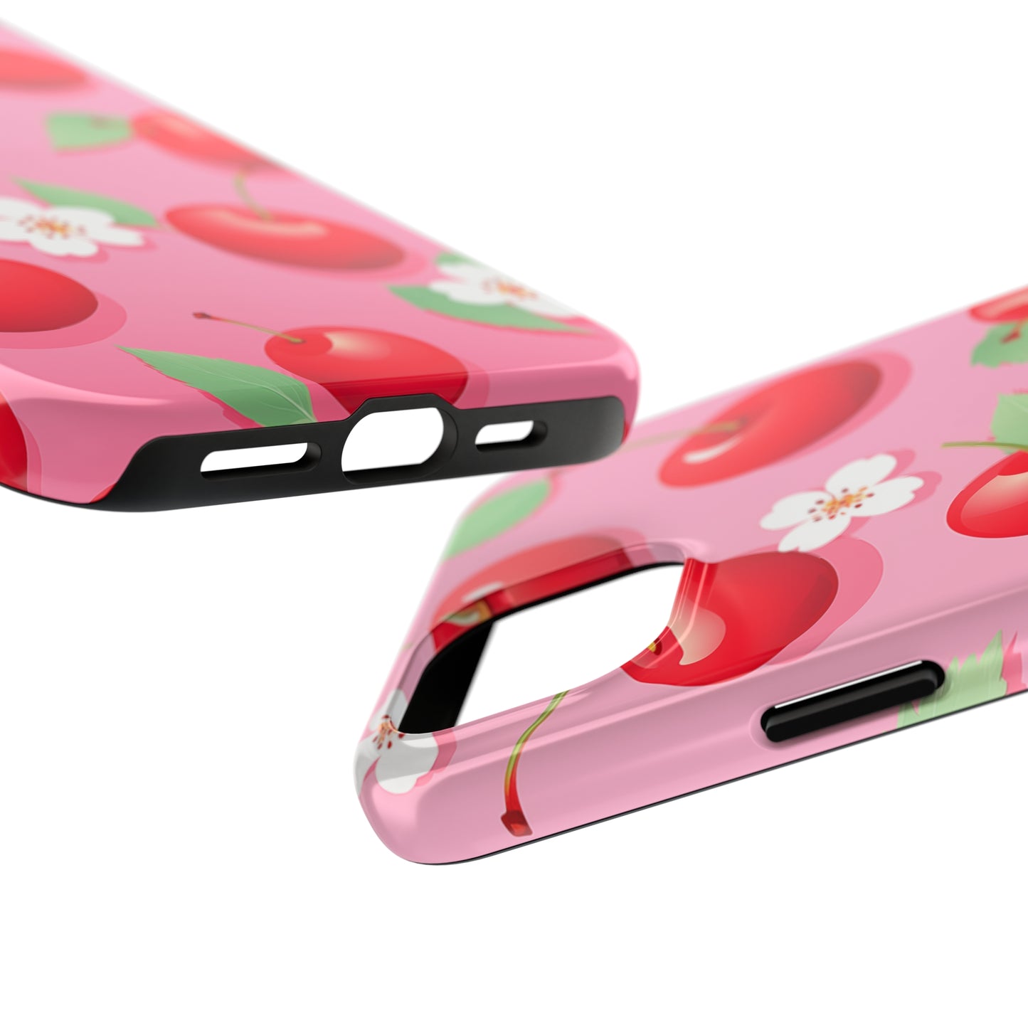 Cherries and Cherry Blossoms #03, iPhone 7, 8, X, 11, 12, 13, 14, 15+ case.