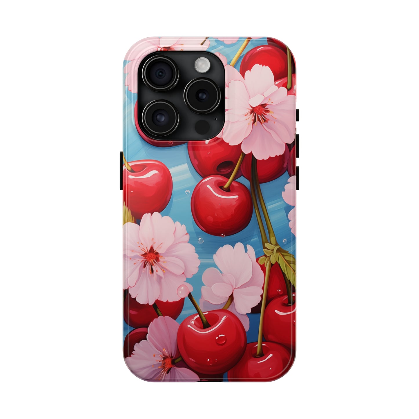 Cherries #04, iPhone 7, 8, X, 11, 12, 13, 14, 15+ case.