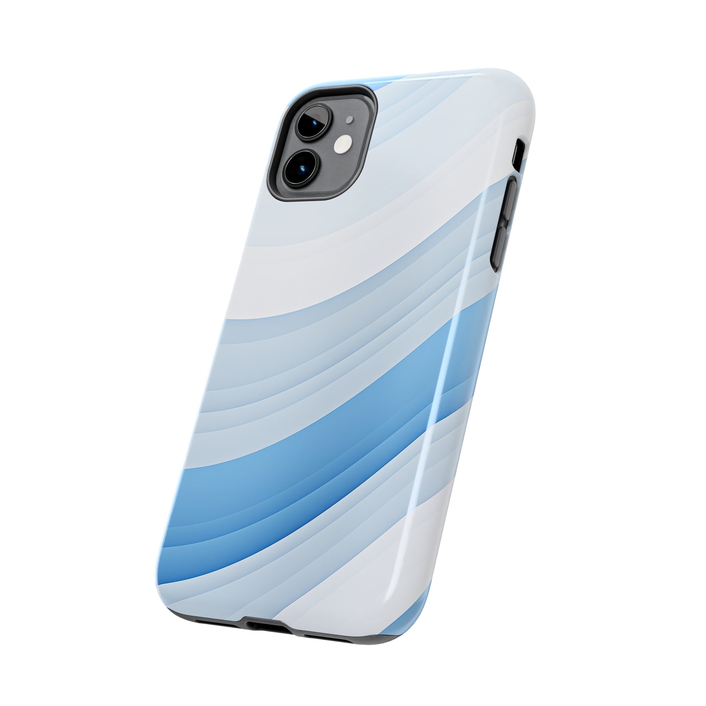 Blue Stripes #02, iPhone 7, 8, X, 11, 12, 13, 14, 15+ case.