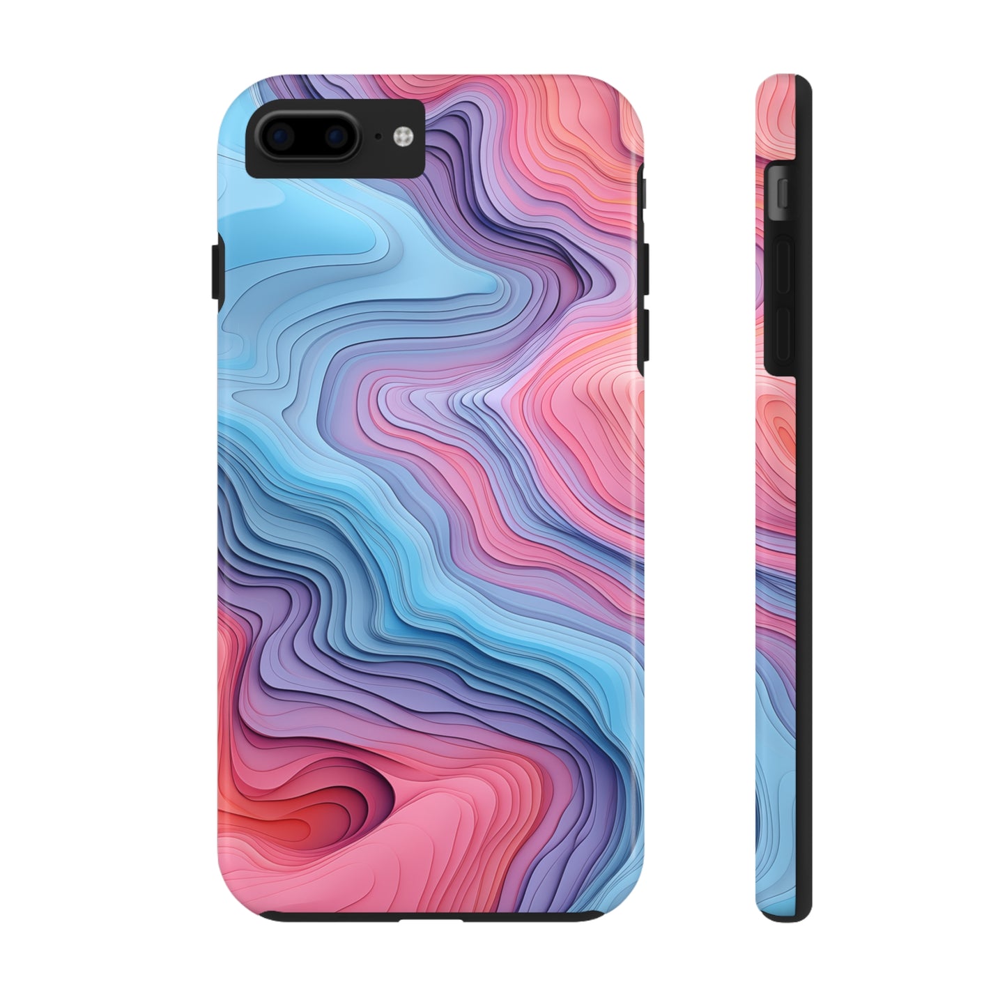 Topographical, iPhone 7, 8, X, 11, 12, 13, 14, 15+ case.