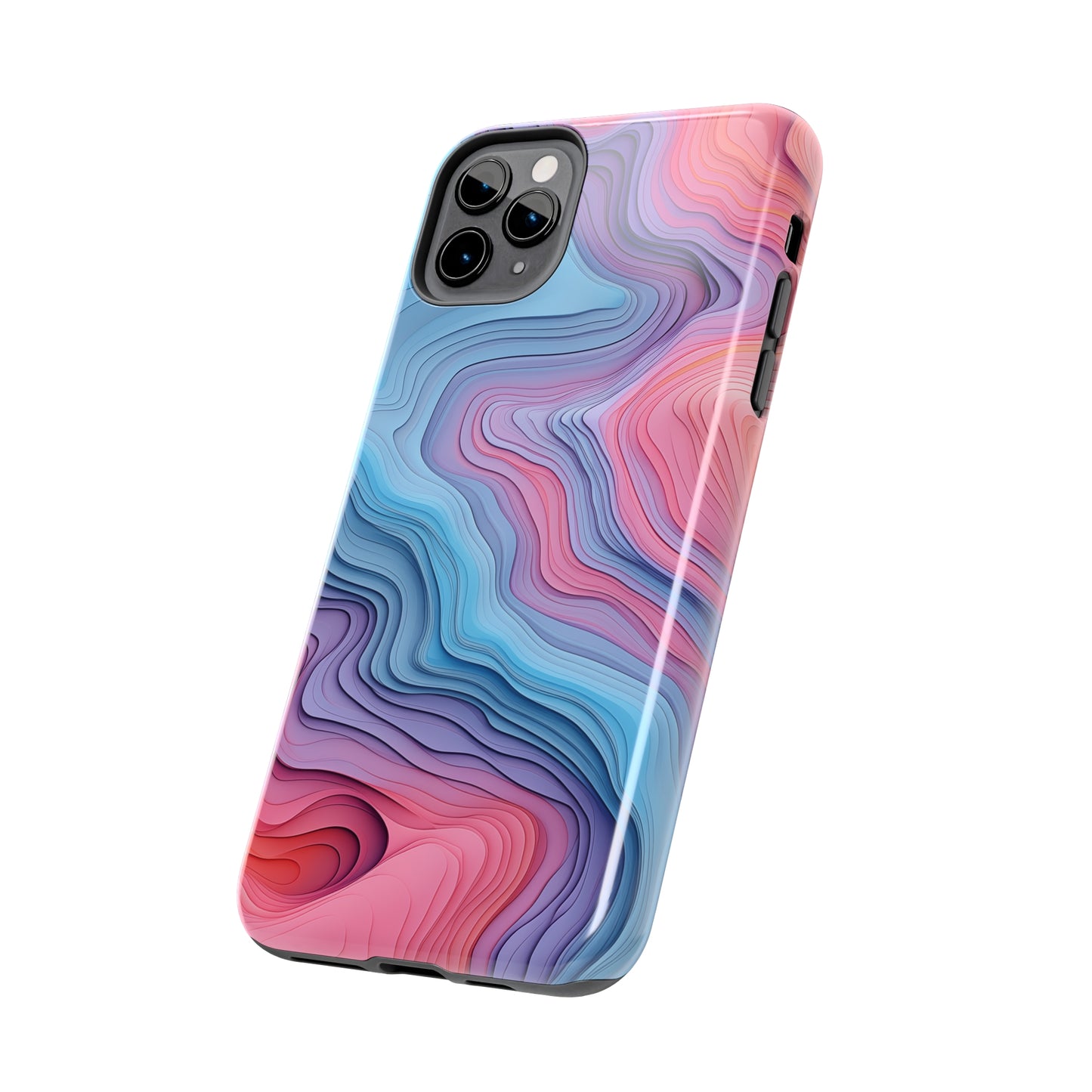 Topographical, iPhone 7, 8, X, 11, 12, 13, 14, 15+ case.