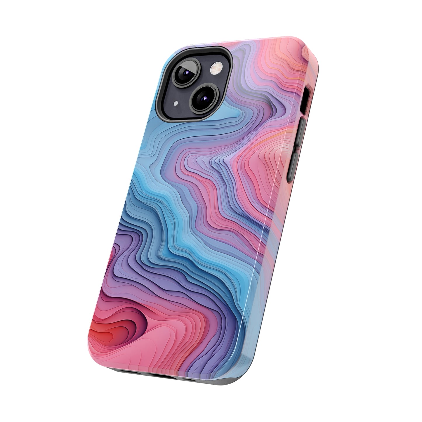 Topographical, iPhone 7, 8, X, 11, 12, 13, 14, 15+ case.