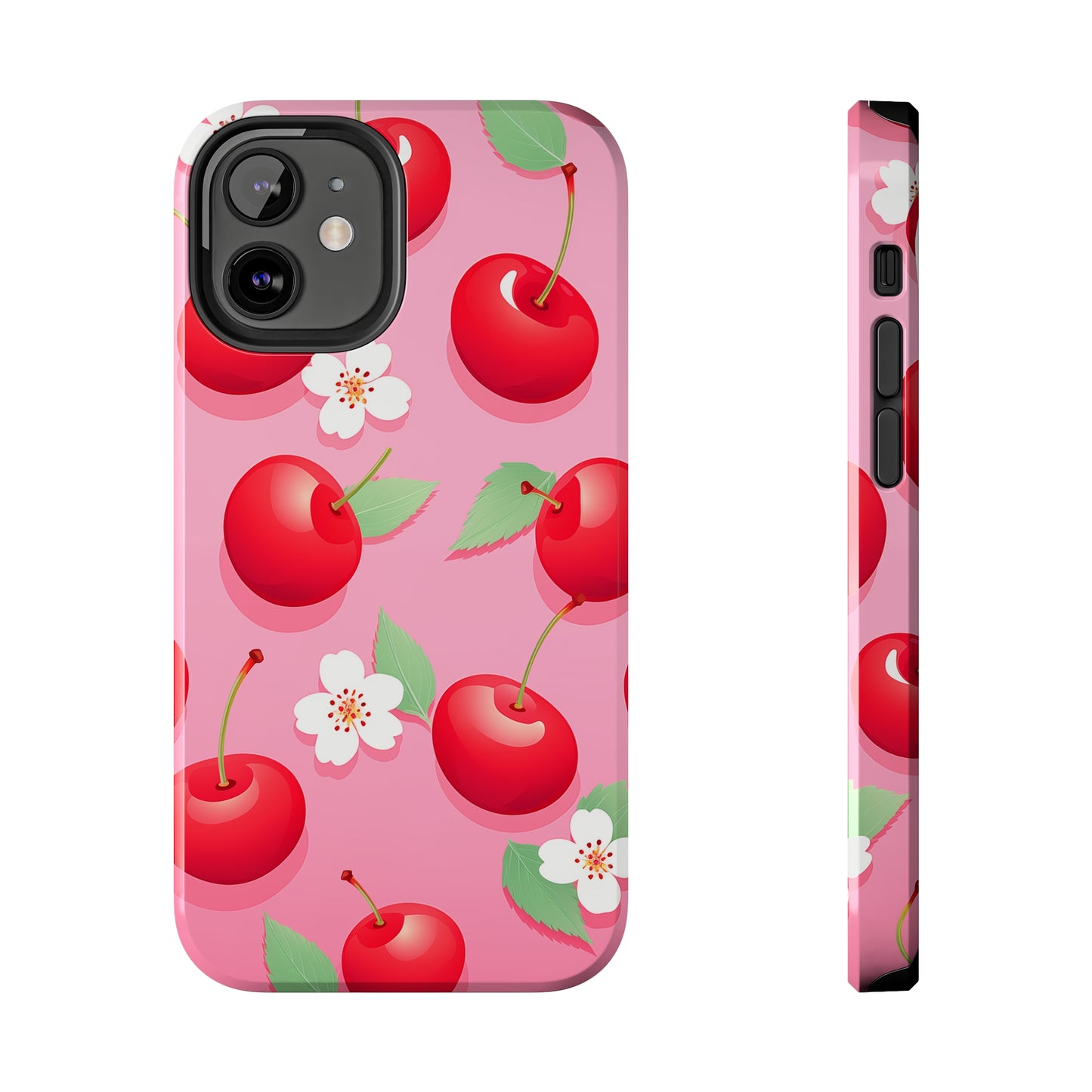 Cherries and Cherry Blossoms #03, iPhone 7, 8, X, 11, 12, 13, 14, 15+ case.