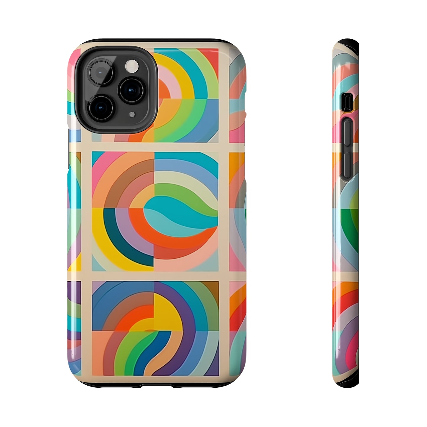 Abstract Colorful Lines #02, iPhone 7, 8, X, 11, 12, 13, 14, 15+ case.