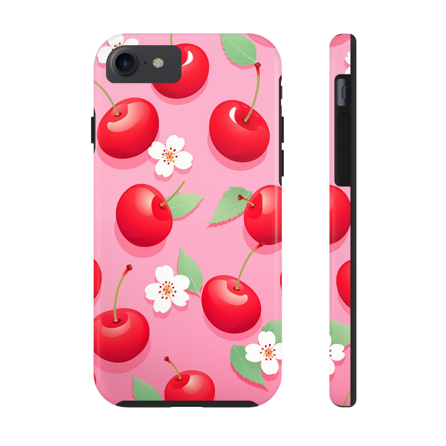 Cherries and Cherry Blossoms #03, iPhone 7, 8, X, 11, 12, 13, 14, 15+ case.