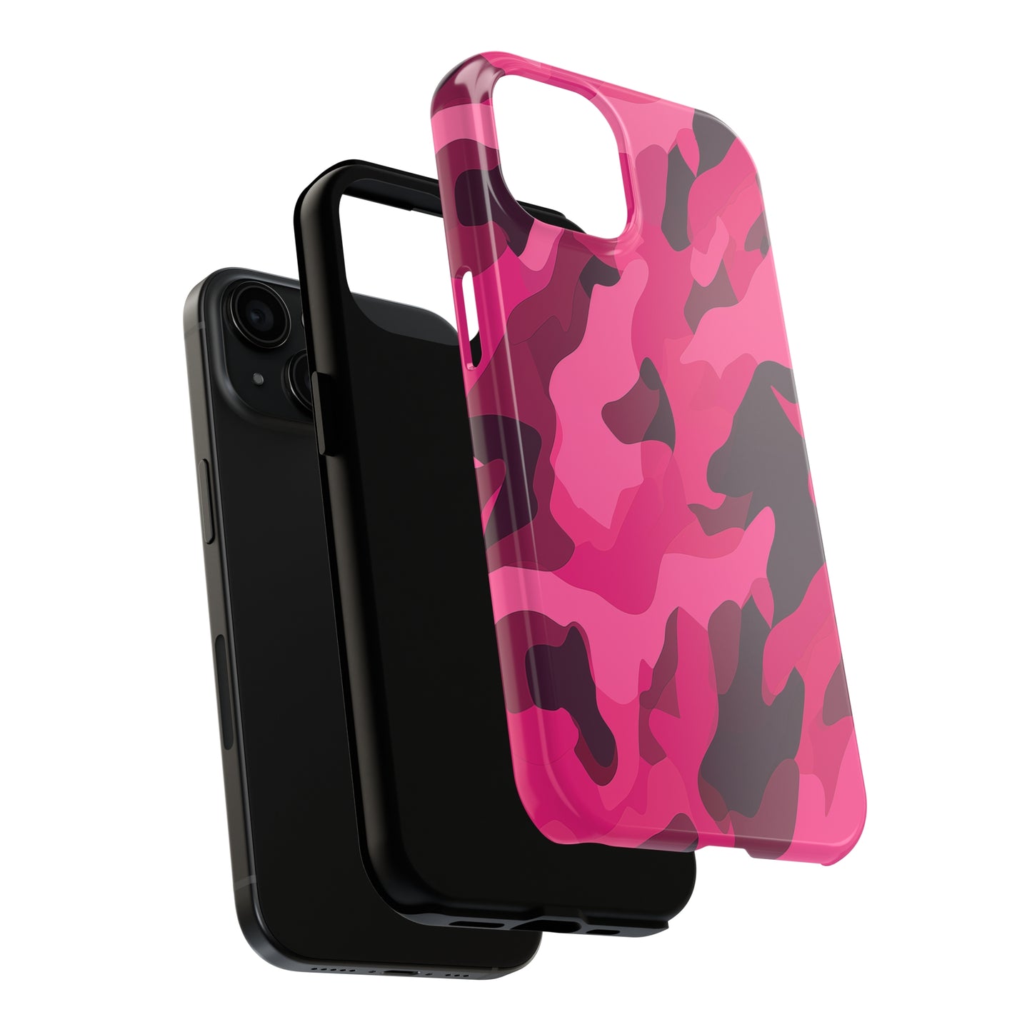 Pink Camouflage, iPhone 7, 8, X, 11, 12, 13, 14, 15+ case.