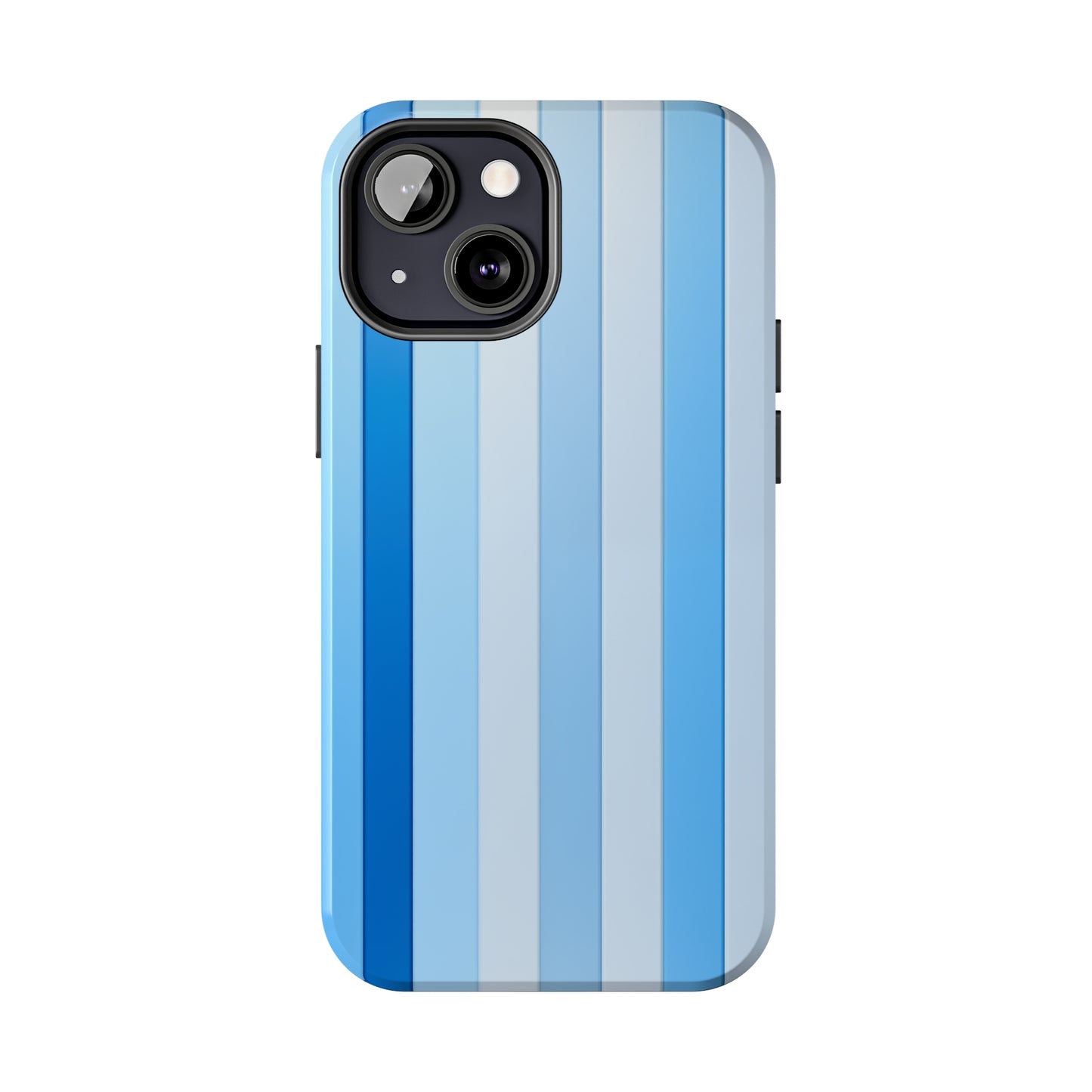 Blue stripes #01, iPhone 7, 8, X, 11, 12, 13, 14, 15+ case.