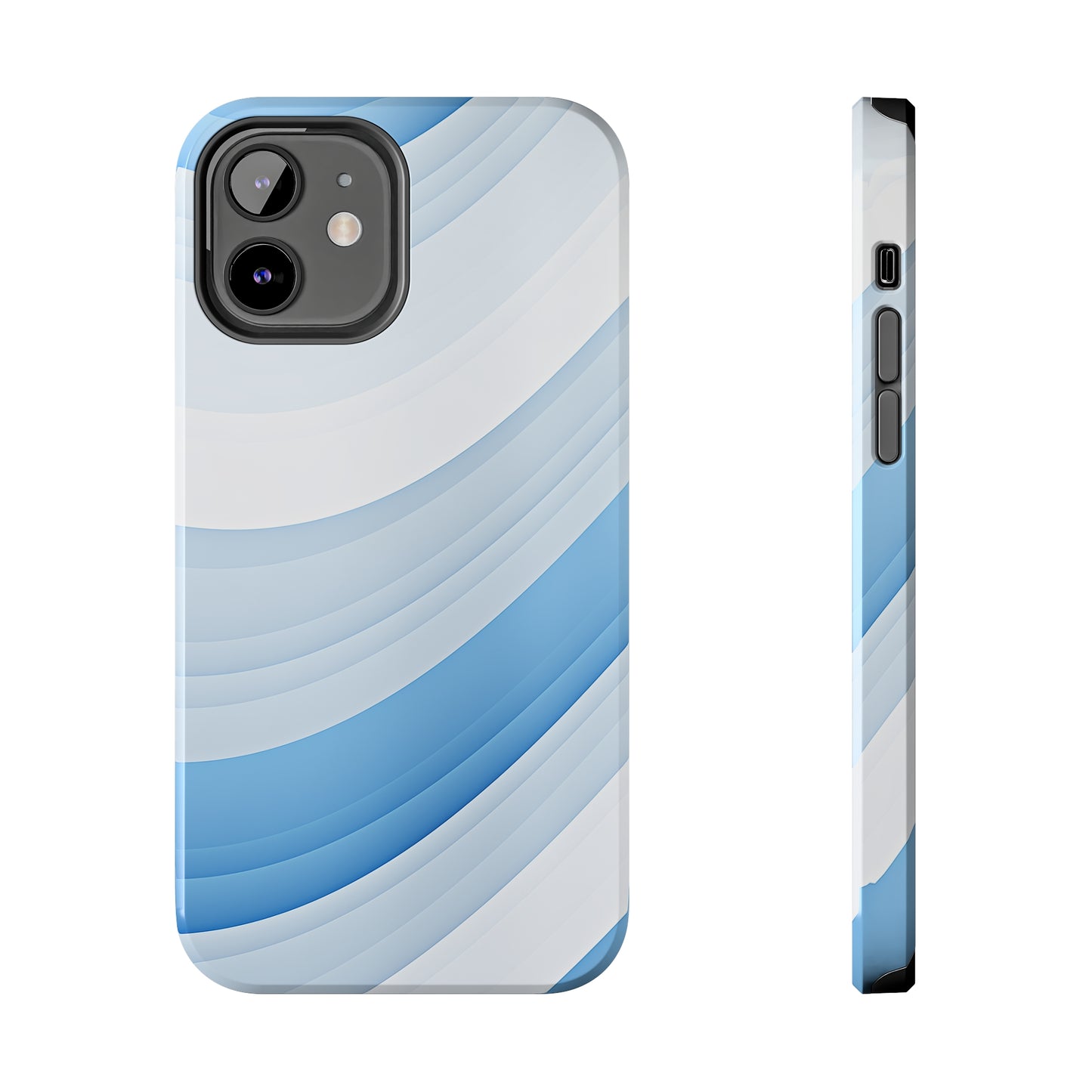 Blue Stripes #02, iPhone 7, 8, X, 11, 12, 13, 14, 15+ case.