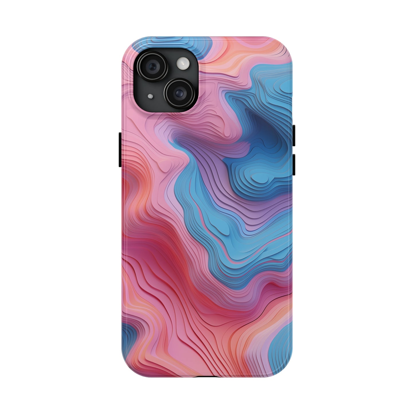 Topographical #02, iPhone 7, 8, X, 11, 12, 13, 14, 15+ case.