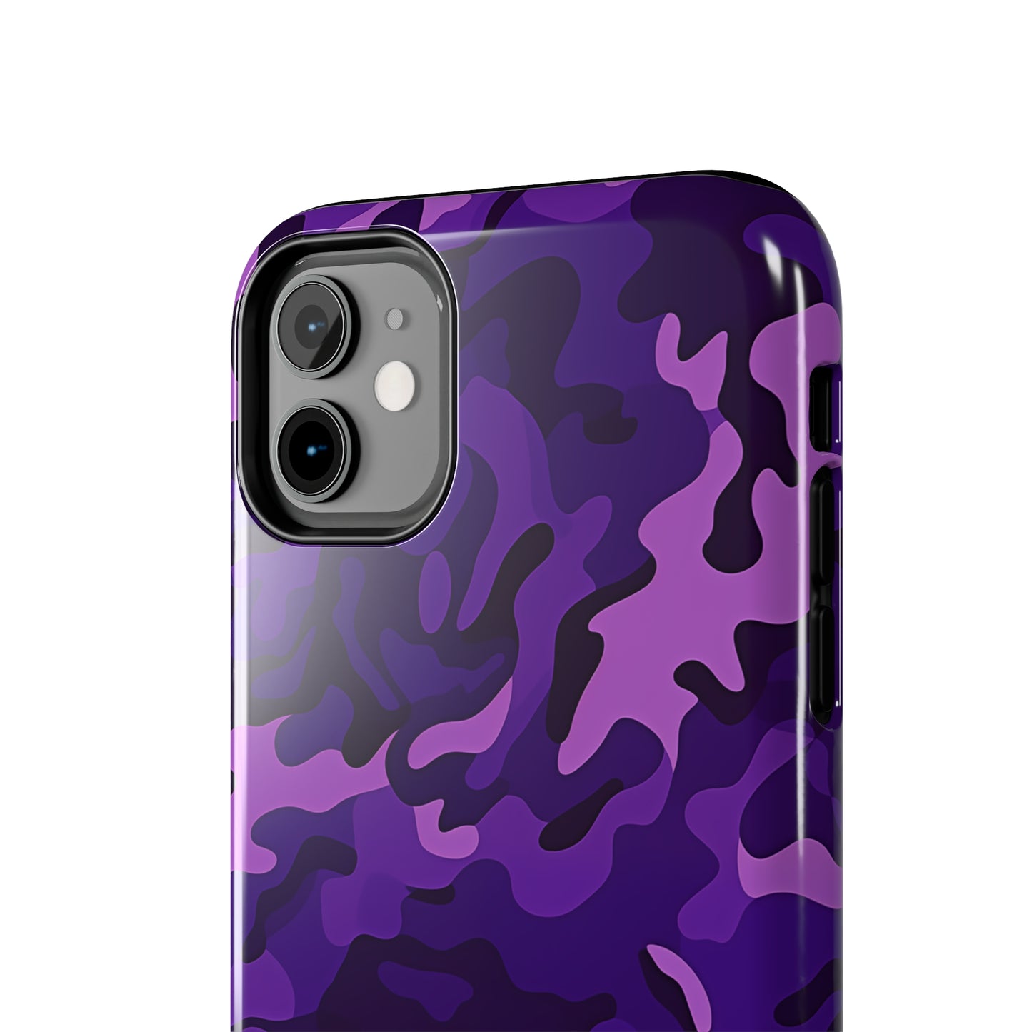 Purple Camouflage, iPhone 7, 8, X, 11, 12, 13, 14, 15+ case.