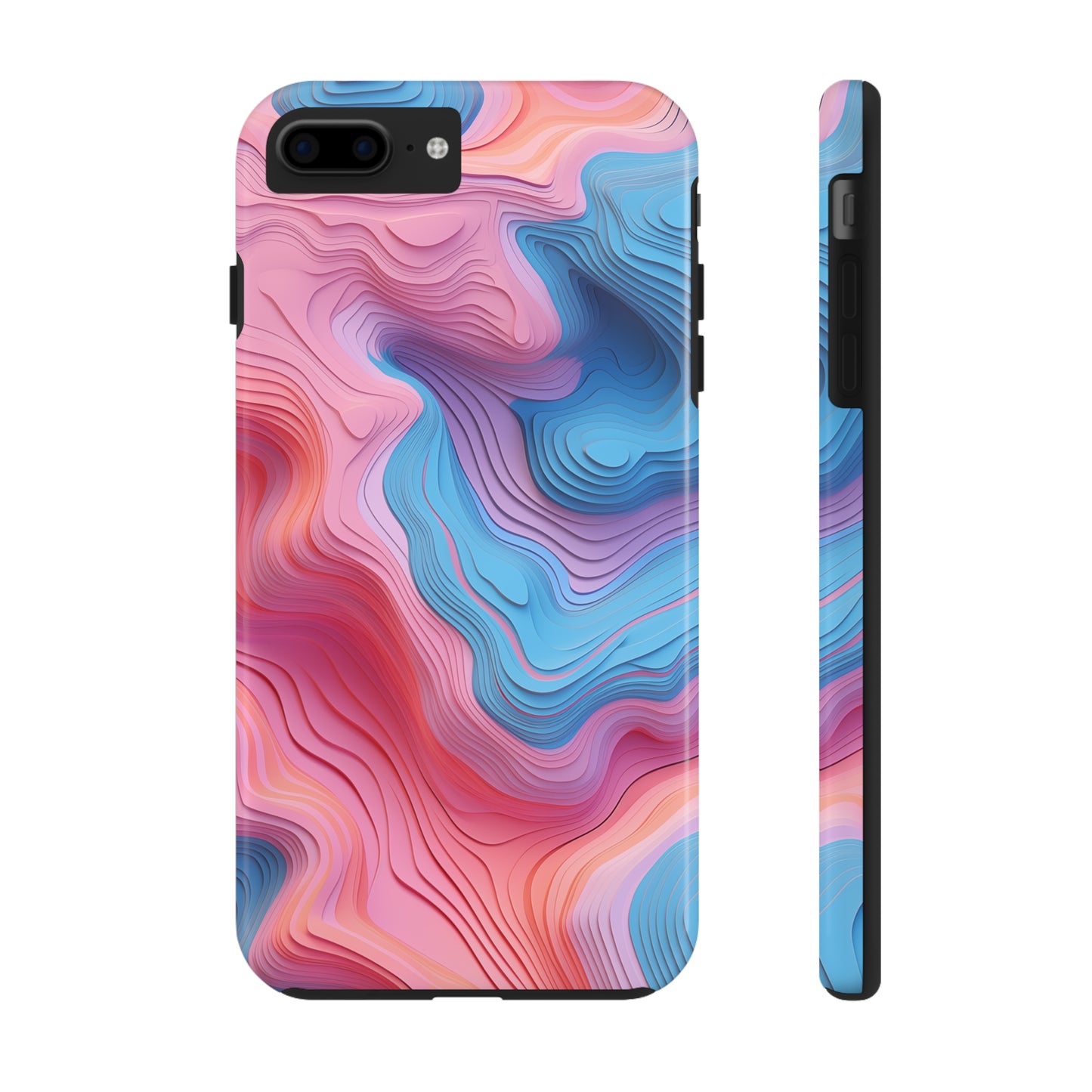 Topographical #02, iPhone 7, 8, X, 11, 12, 13, 14, 15+ case.