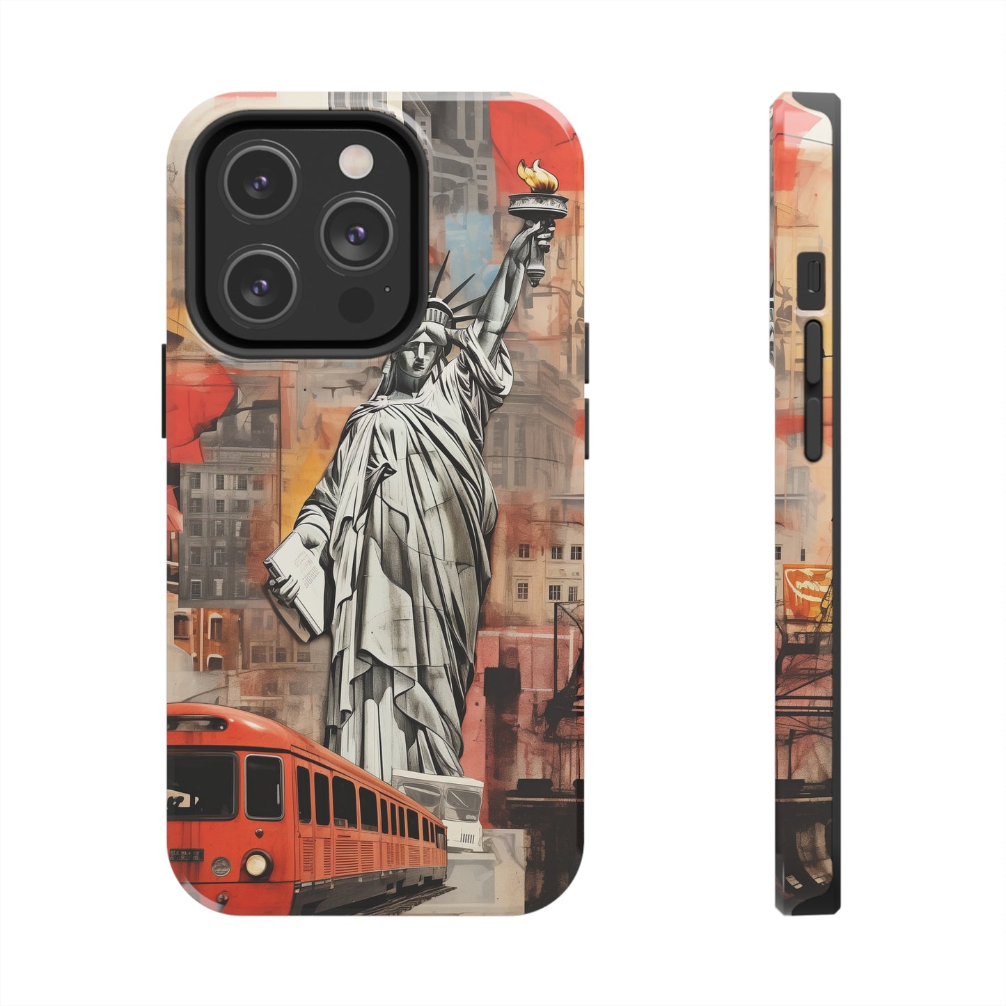 New York City, Statue of Liberty, iPhone 7, 8, X, 11, 12, 13, 14, 15+ case.