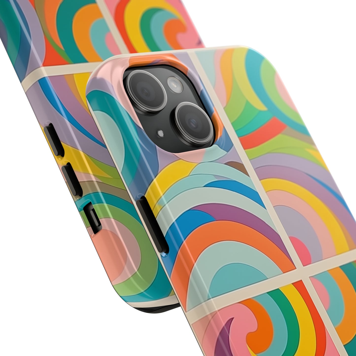 Abstract Colorful Lines #03, iPhone 7, 8, X, 11, 12, 13, 14, 15+ case.