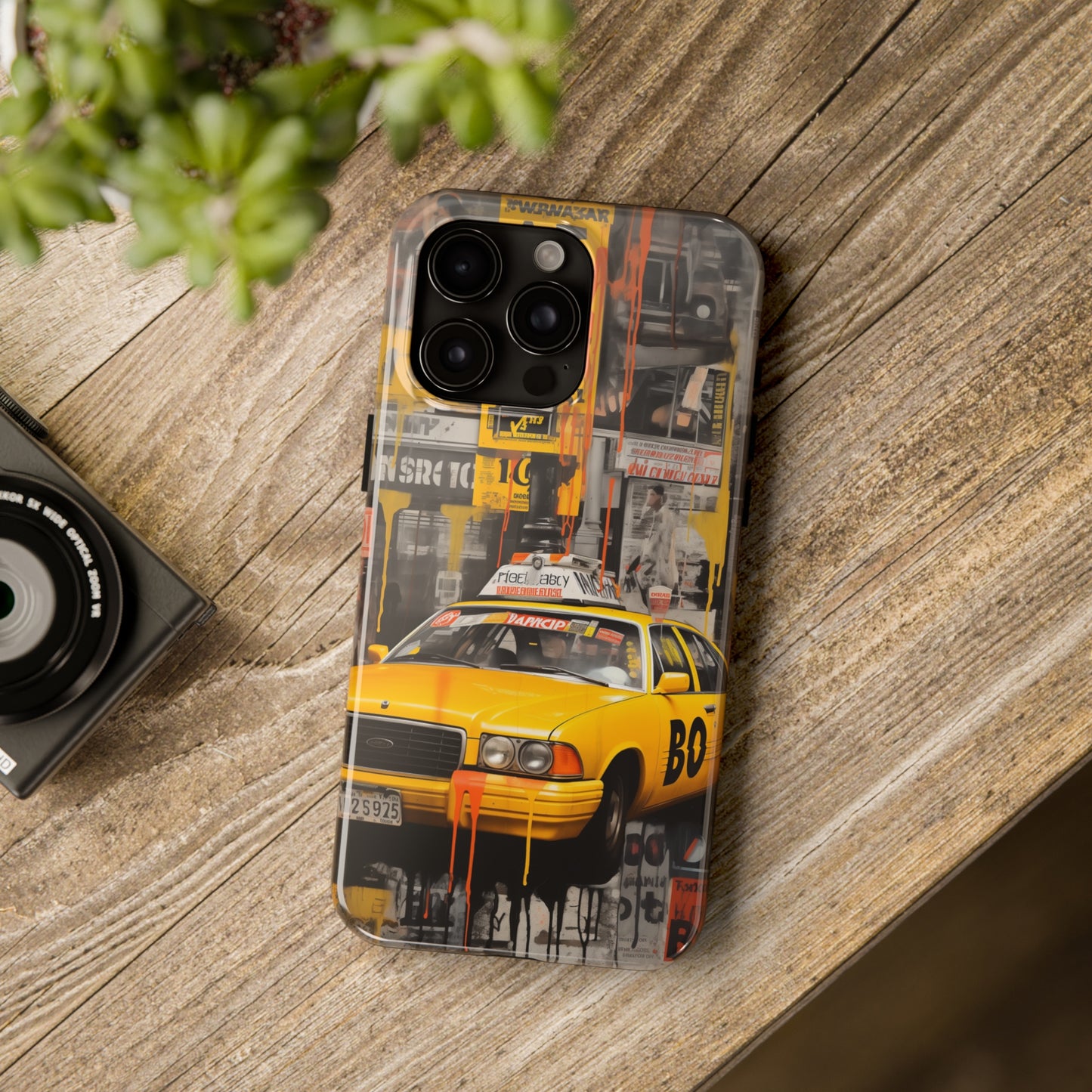 New York City, taxi cab, iPhone 7, 8, X, 11, 12, 13, 14, 15+ case.