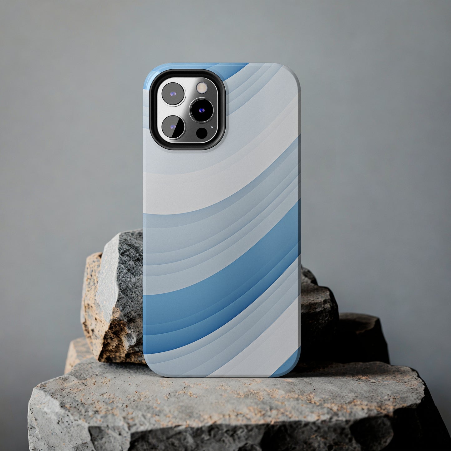 Blue Stripes #02, iPhone 7, 8, X, 11, 12, 13, 14, 15+ case.