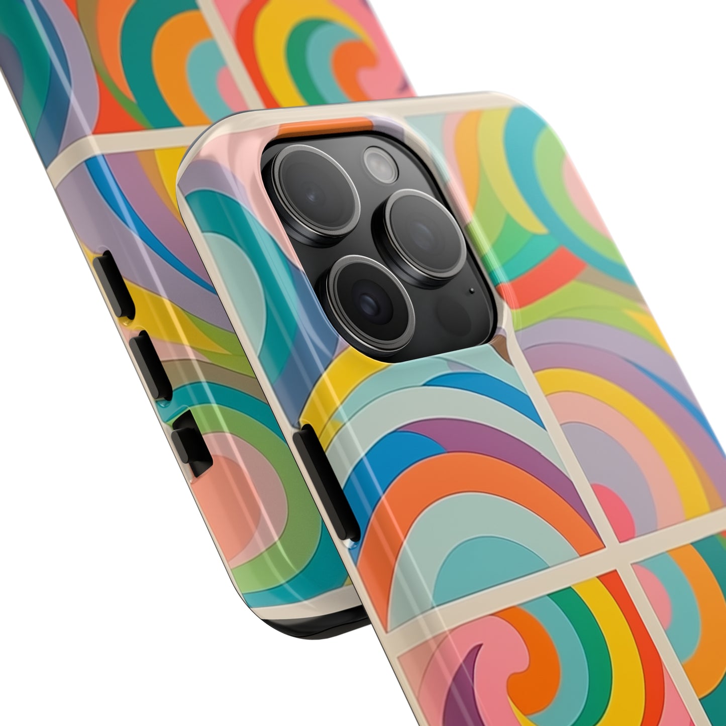 Abstract Colorful Lines #03, iPhone 7, 8, X, 11, 12, 13, 14, 15+ case.