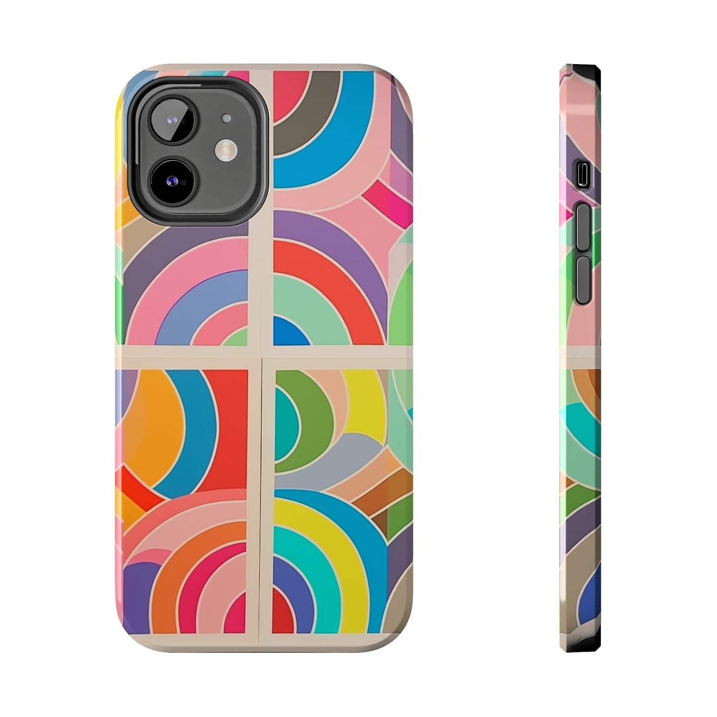 Abstract Colorful Lines, iPhone 7, 8, X, 11, 12, 13, 14, 15+ case.