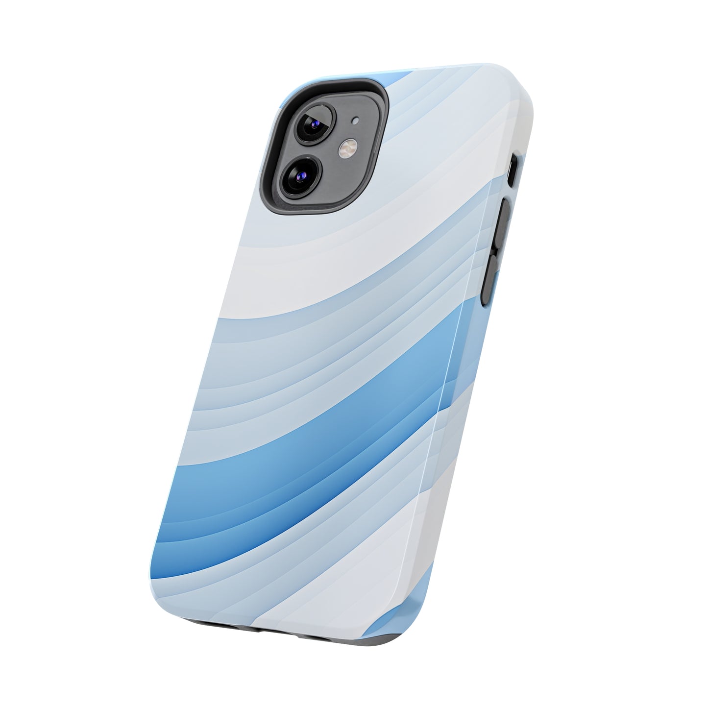 Blue Stripes #02, iPhone 7, 8, X, 11, 12, 13, 14, 15+ case.