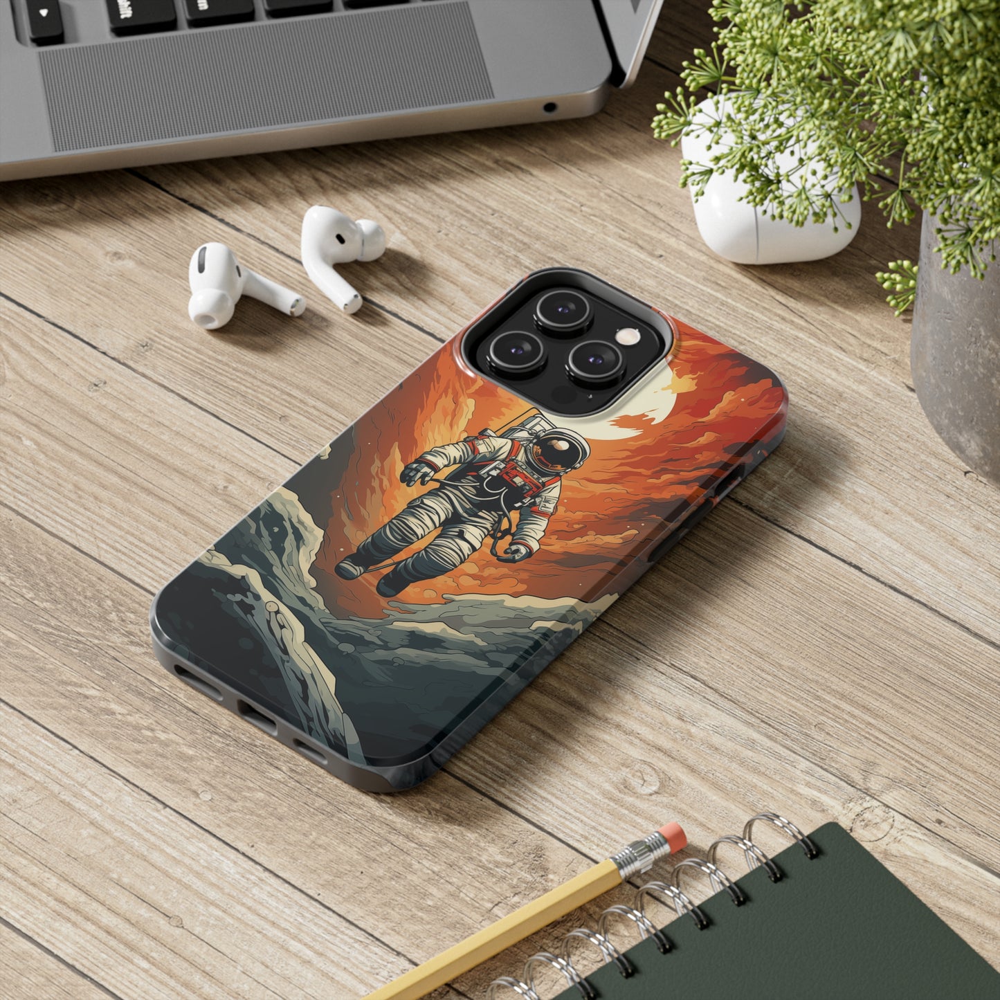 Astronaut #03, iPhone 7, 8, X, 11, 12, 13, 14, 15+ case.