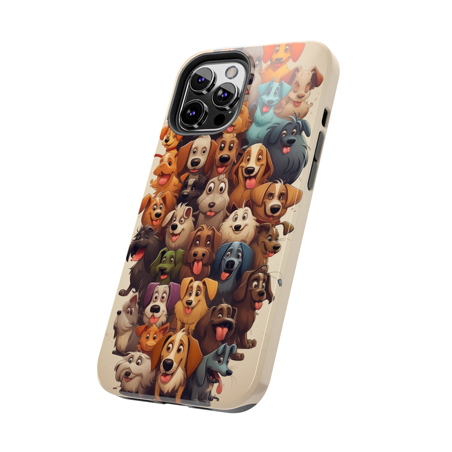 100 Dogs, iPhone 7, 8, X, 11, 12, 13, 14, 15+ case.